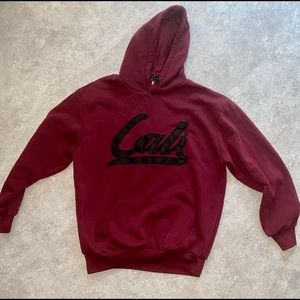 Burgundy hoodie worn once.